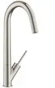 AXOR-HG-AXOR-Starck-Einhebel-Kuechenmischer-300-mit-Schwenkauslauf-EcoSmart-Edelstahl-Finish-12801800 gallery number 1
